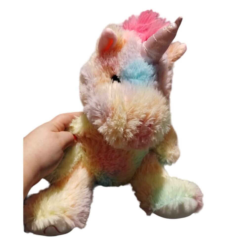 Homerbest Pastel Multicolor Tie Dye Unicorn Stuffed Animal Plush
